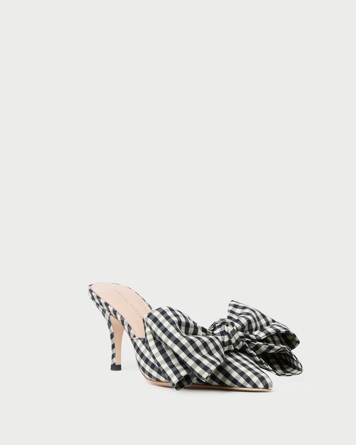 Loeffler Randall Quality | Margot Black/White Gingham Bow Mule
