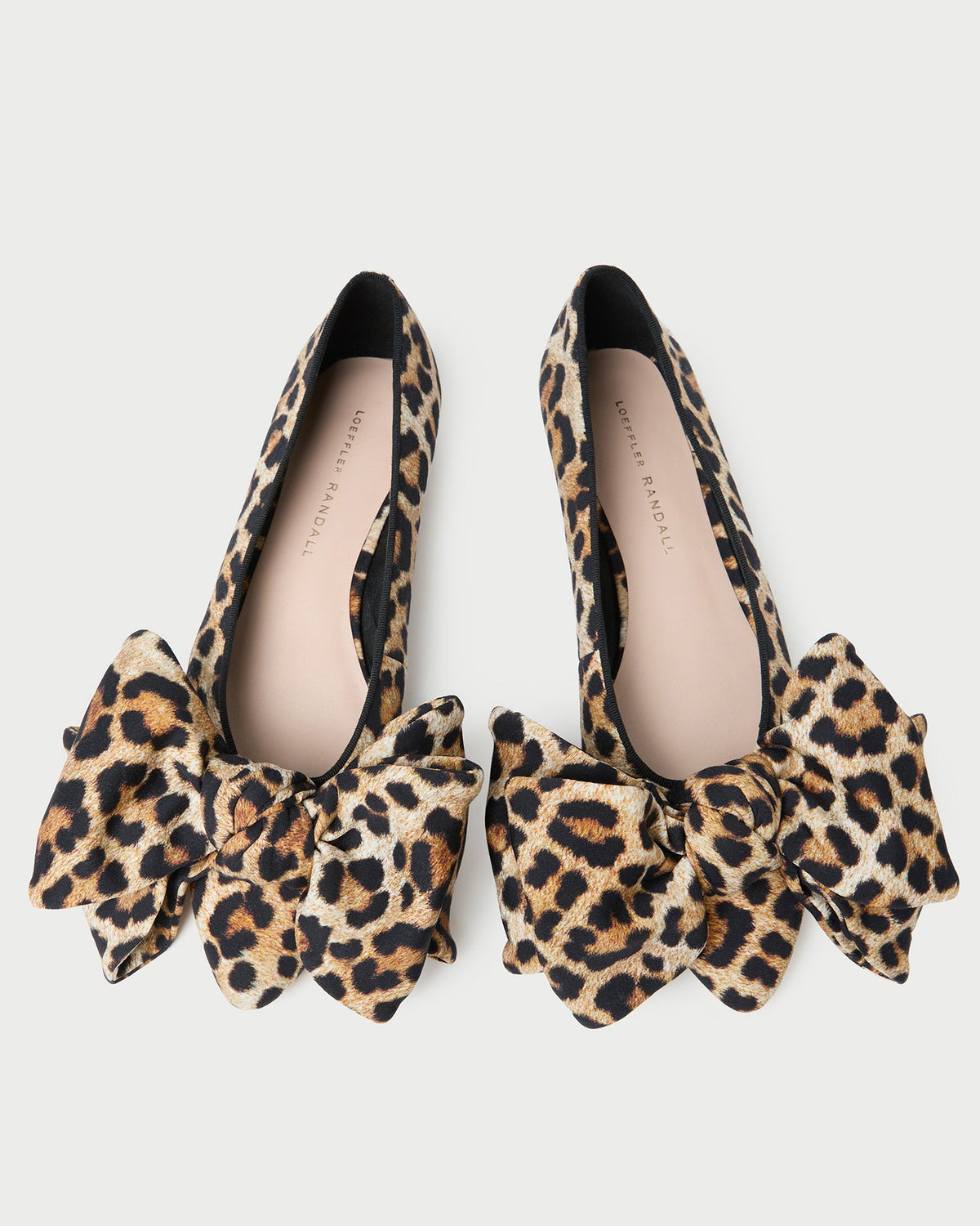 Loeffler Randall Signature | Noa Leopard Jersey Bow Flat