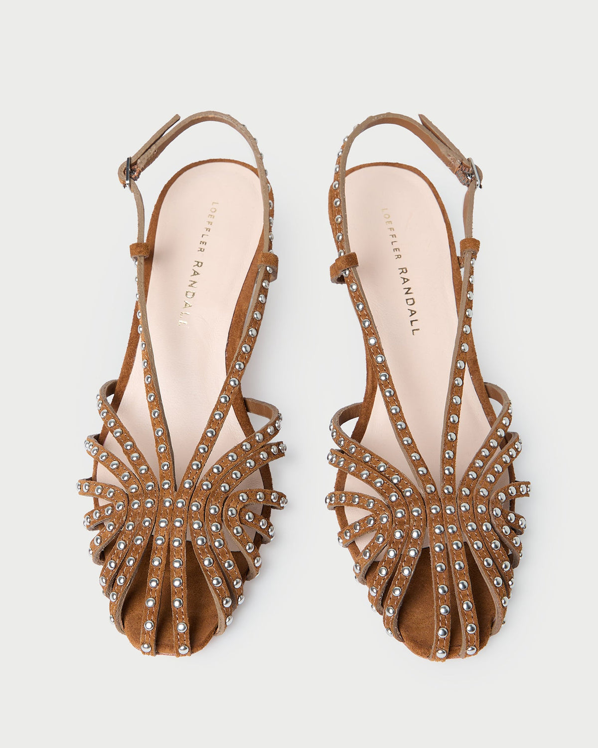 Loeffler Randall Trusted | Priscilla Cacao/Silver Suede Heeled Sandal