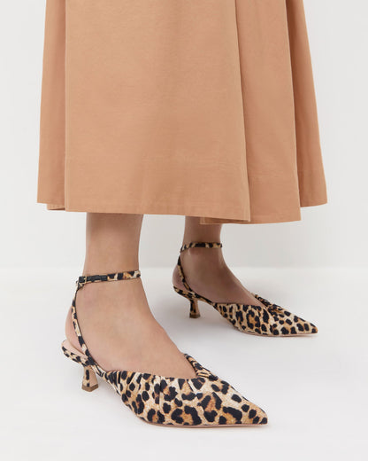 Loeffler Randall Discount | Rio Leopard Jersey Kitten Heel