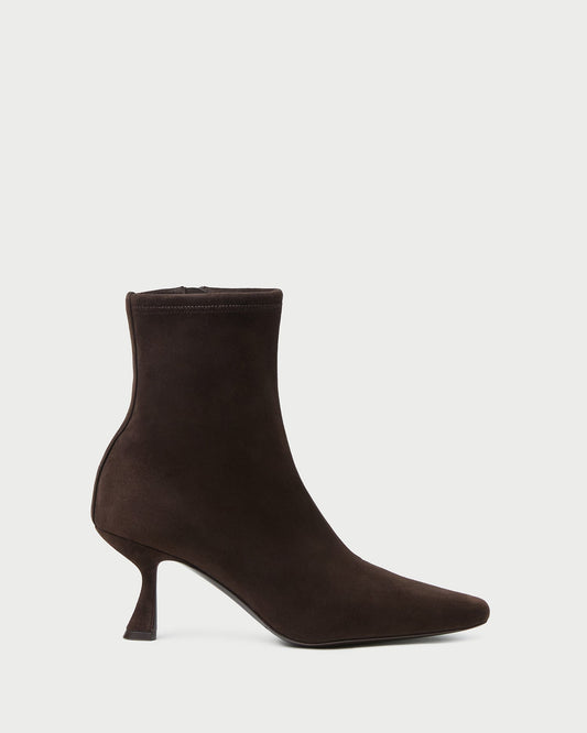 Loeffler Randall Exclusive | Thandy Brown Suede Curved Heel Bootie