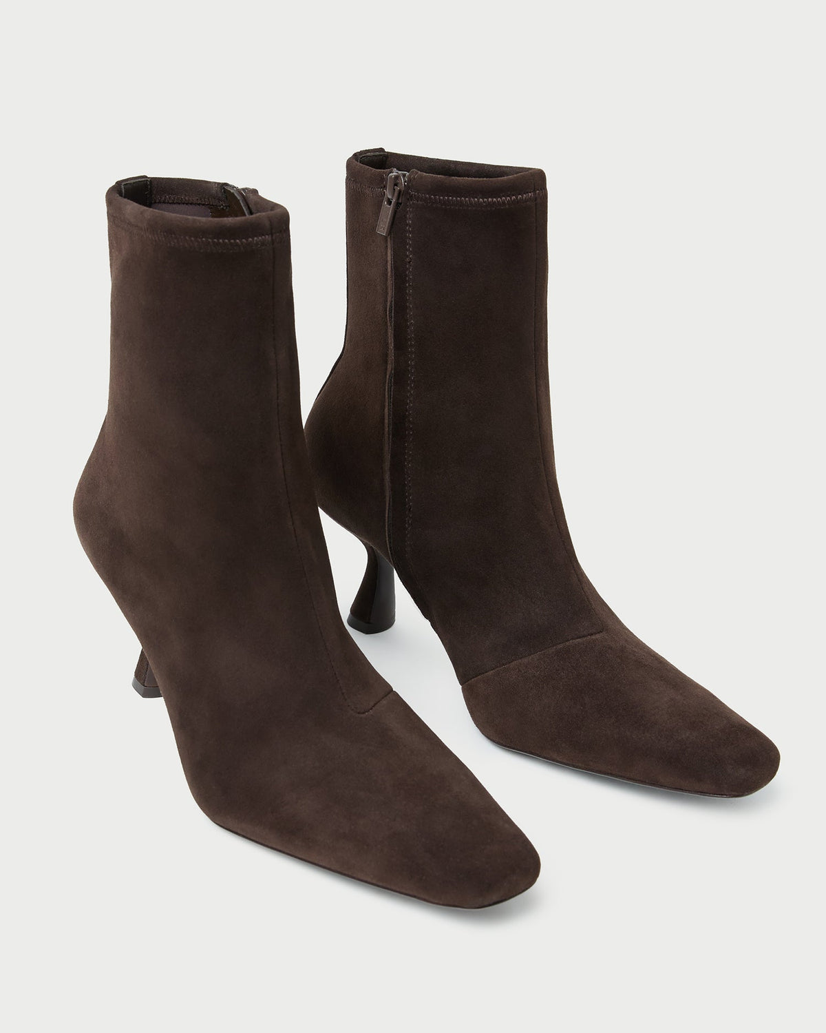 Loeffler Randall Exclusive | Thandy Brown Suede Curved Heel Bootie