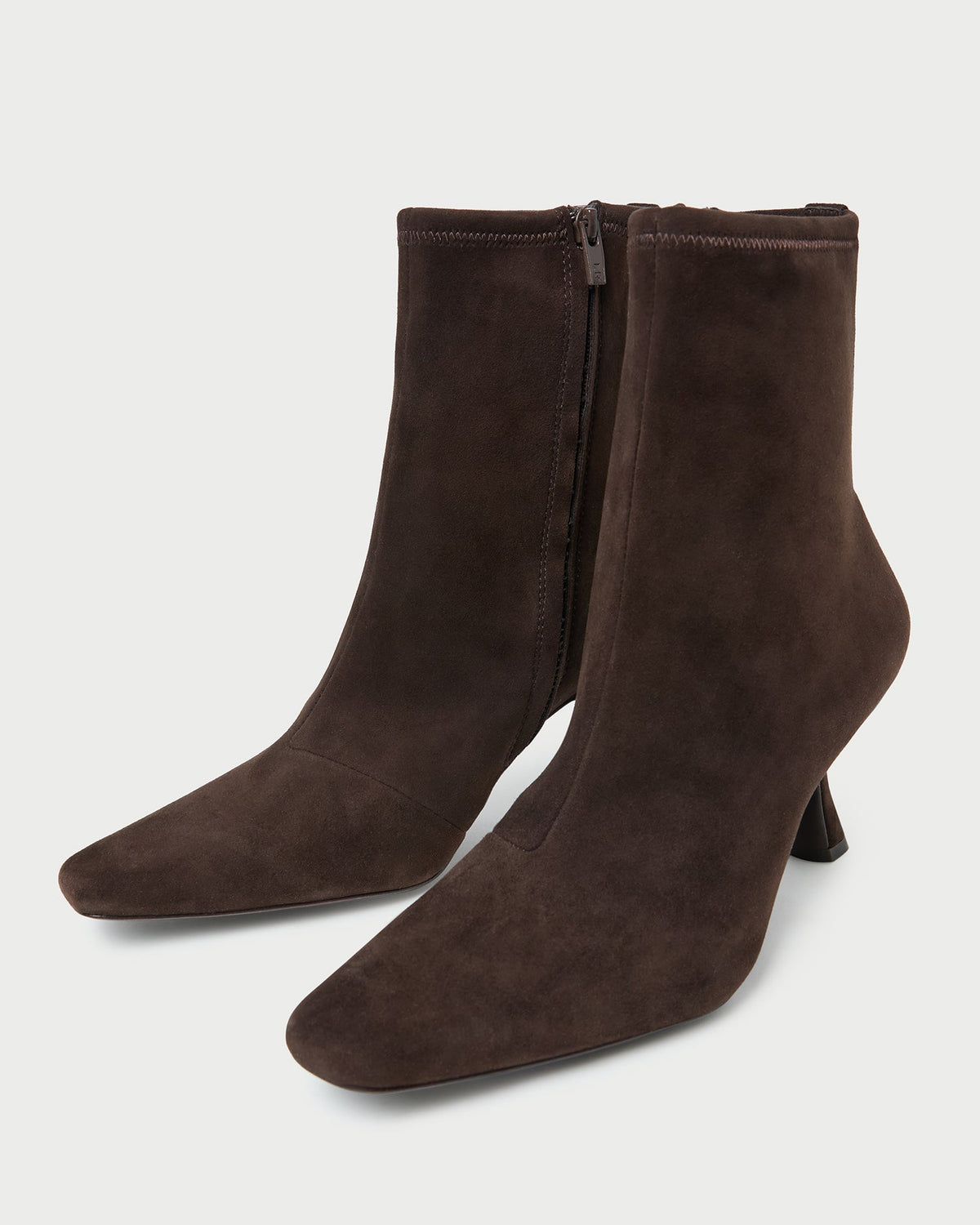 Loeffler Randall Exclusive | Thandy Brown Suede Curved Heel Bootie