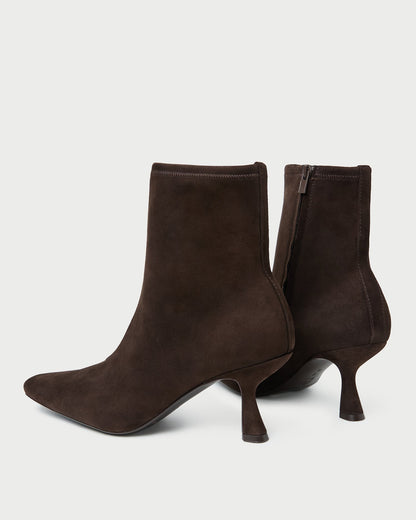 Loeffler Randall Exclusive | Thandy Brown Suede Curved Heel Bootie