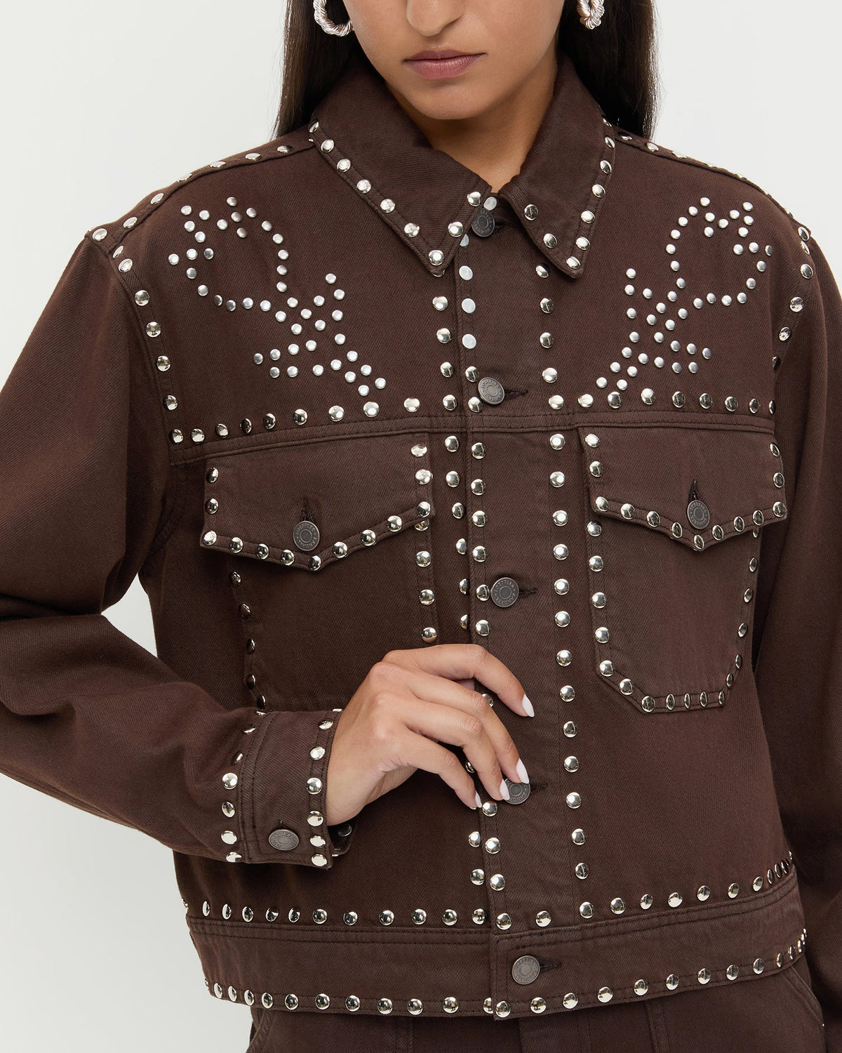 Loeffler Randall Premium | Elijah Studded Denim Jacket