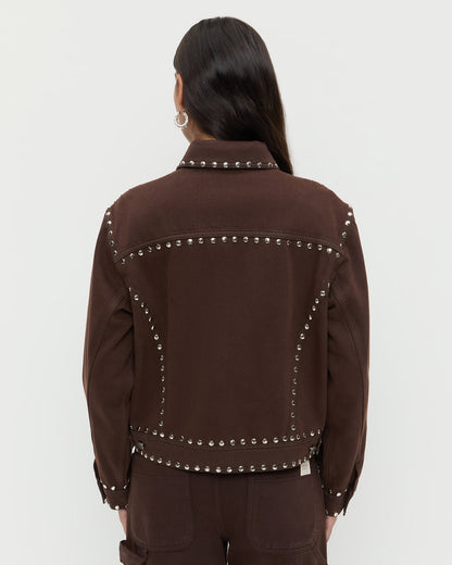Loeffler Randall Premium | Elijah Studded Denim Jacket