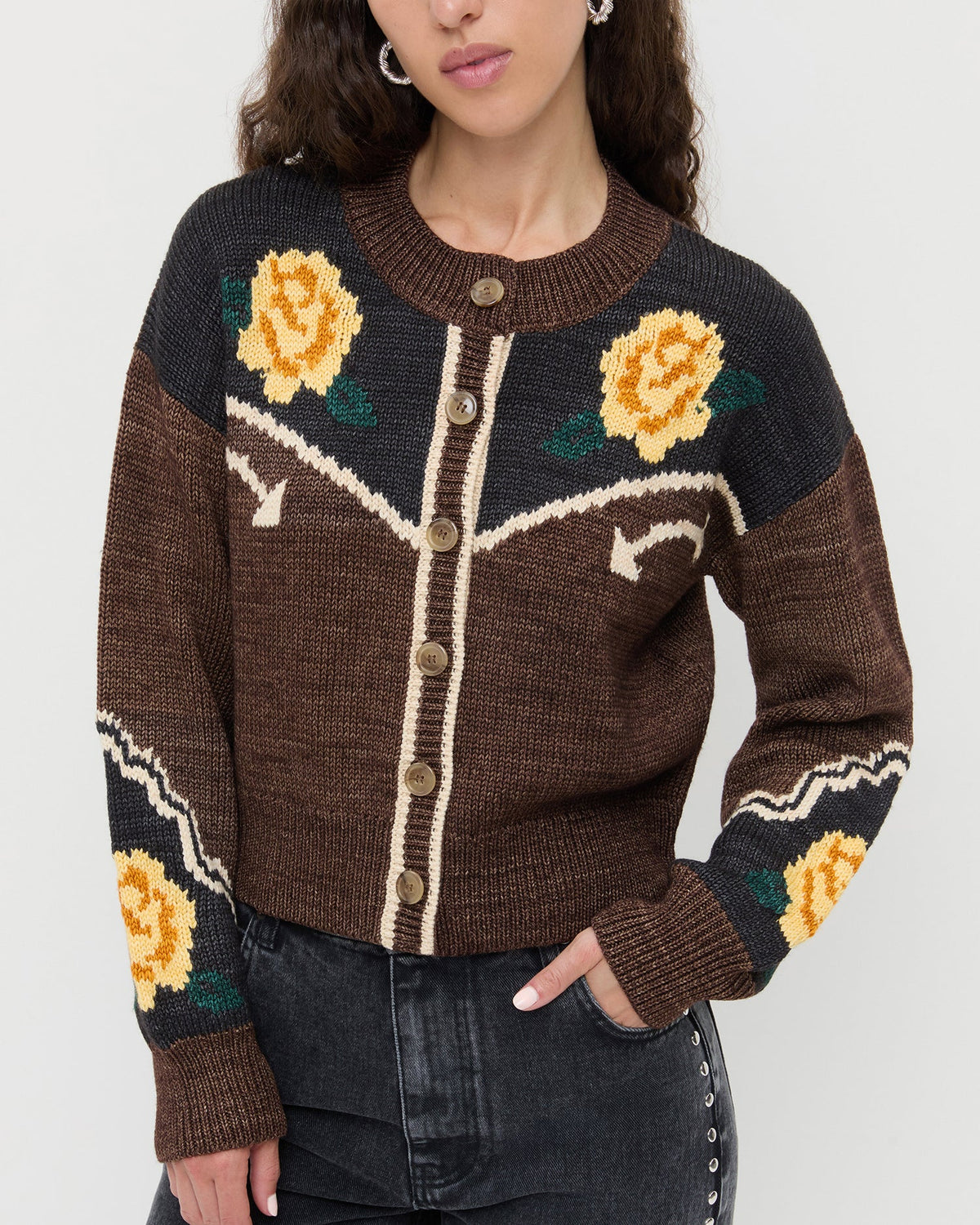 Loeffler Randall Exclusive | Linda Intarsia Cardigan