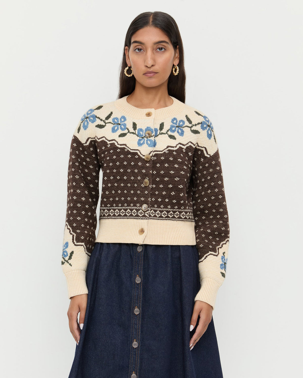 Loeffler Randall Classic | Idris Intarsia Cardigan