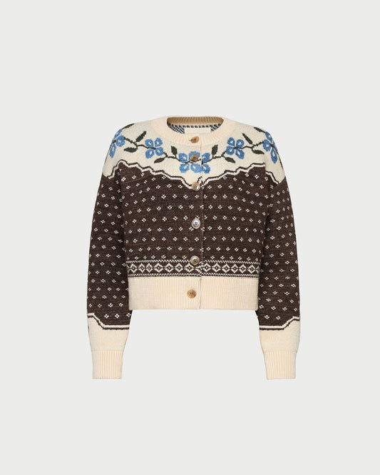 Loeffler Randall Classic | Idris Intarsia Cardigan