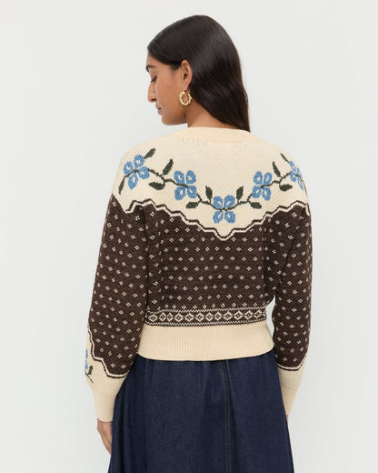 Loeffler Randall Classic | Idris Intarsia Cardigan