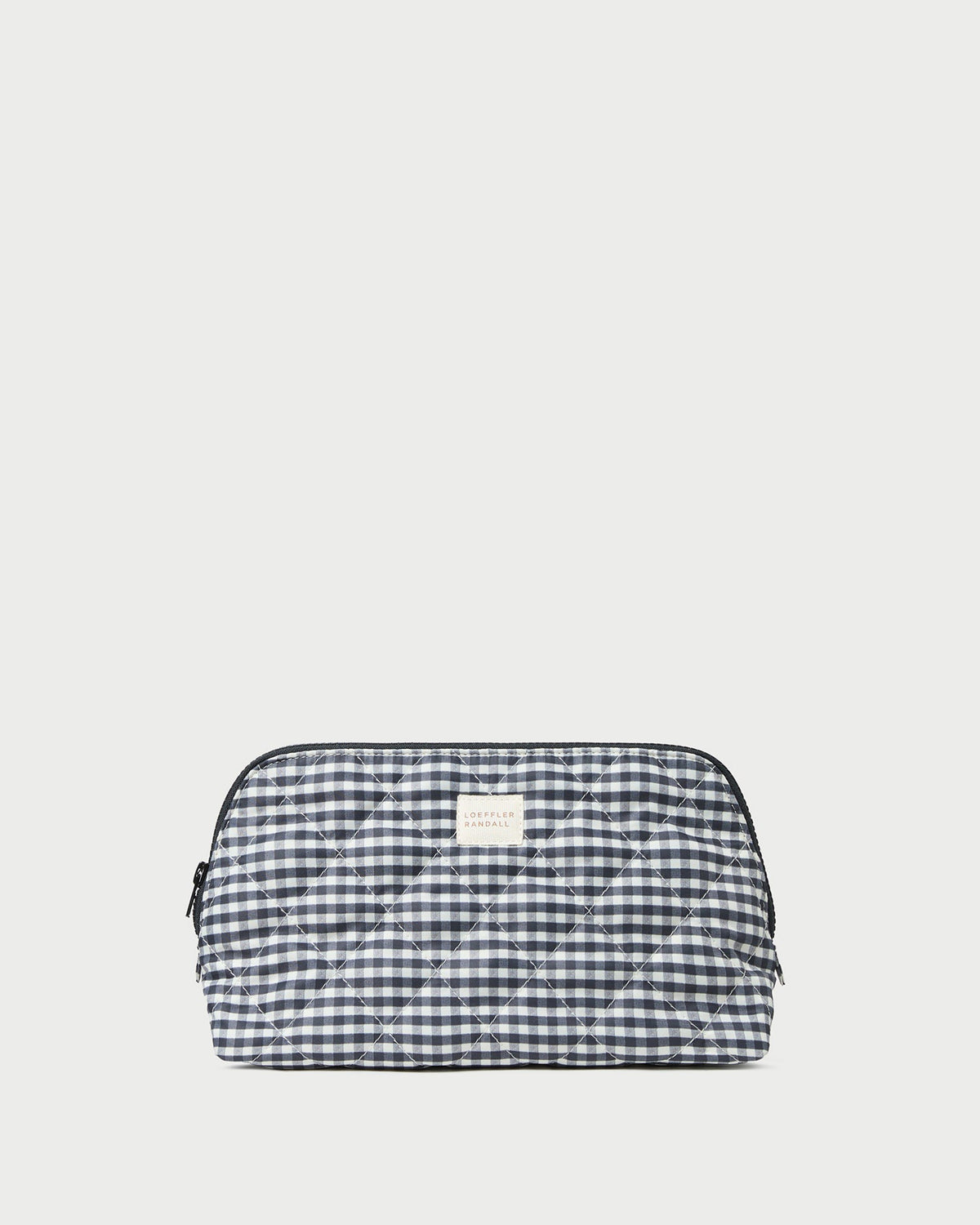 Loeffler Randall Popular | Frances Black/White Gingham Cosmetic Pouch