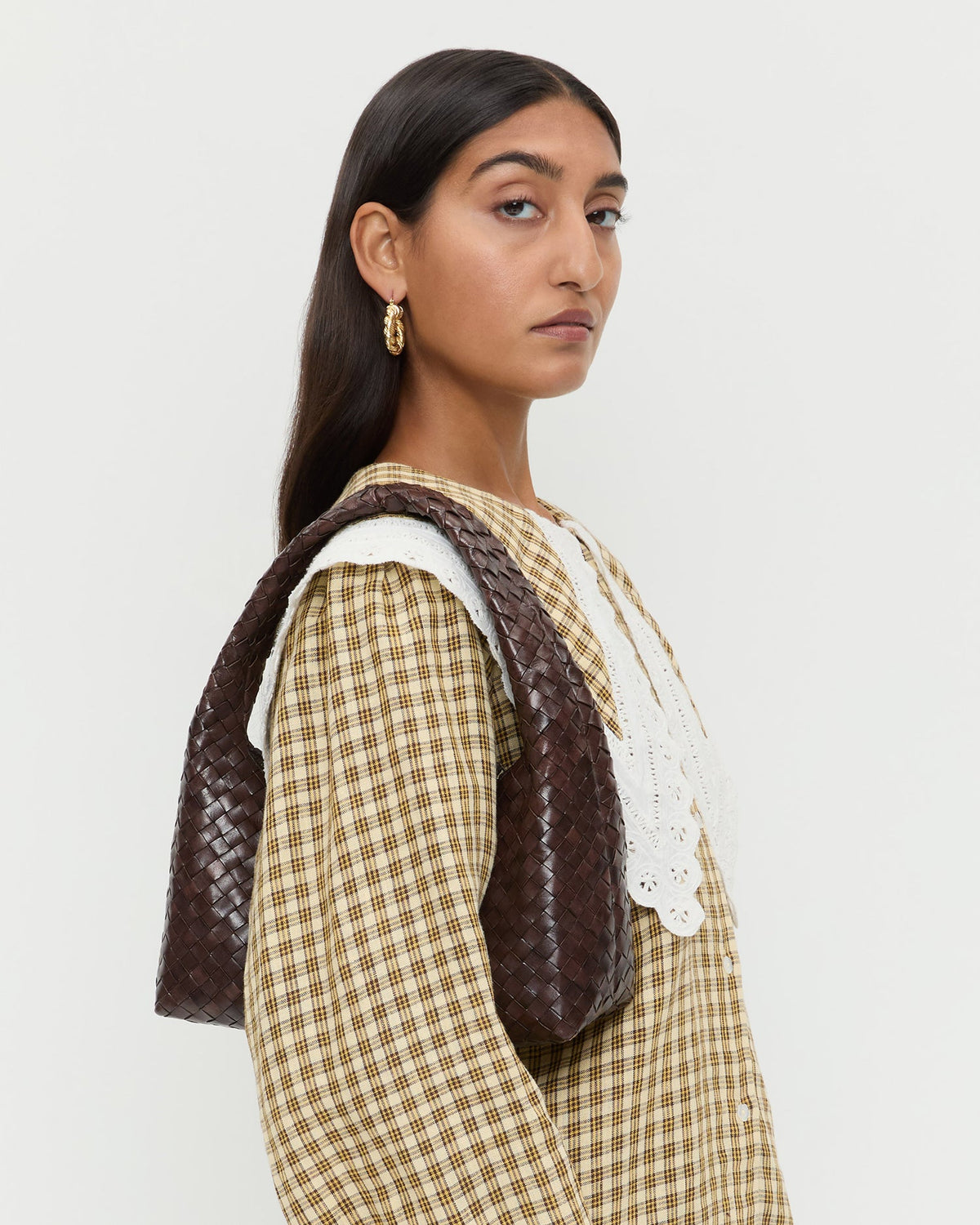 Loeffler Randall Popular | Mercer Chocolate Woven Shoulder Bag