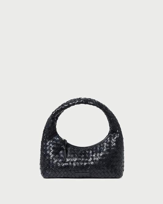 Loeffler Randall Hot Sale | Mercer Black Woven Shoulder Bag