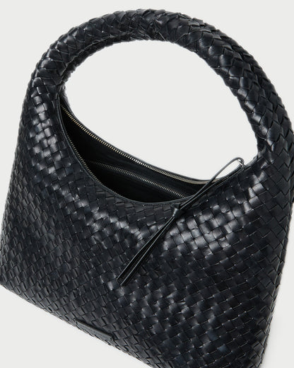 Loeffler Randall Best Price | Willow Black Woven Hobo Bag