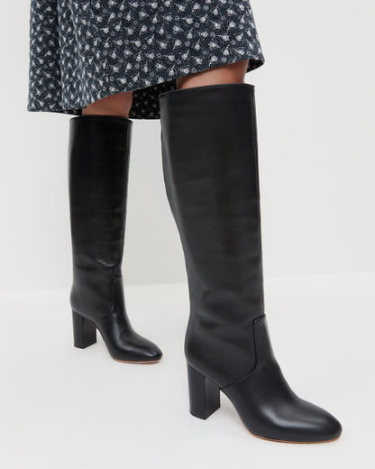 Loeffler Randall Latest | Goldy Black Wide-Calf Boot
