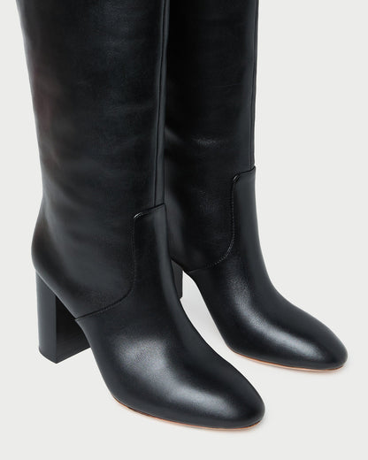 Loeffler Randall Latest | Goldy Black Wide-Calf Boot