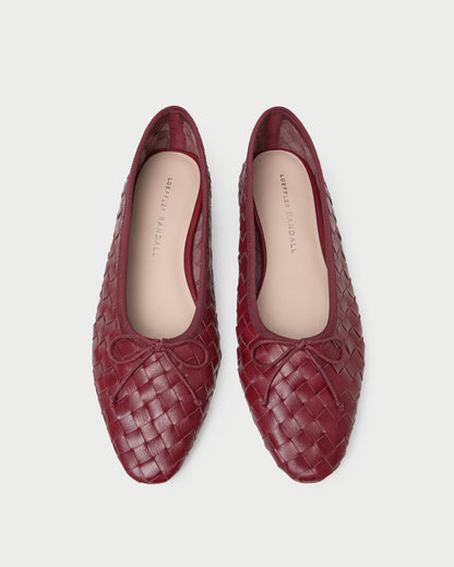 Loeffler Randall Popular | Landry Wine Woven Ballet Flat