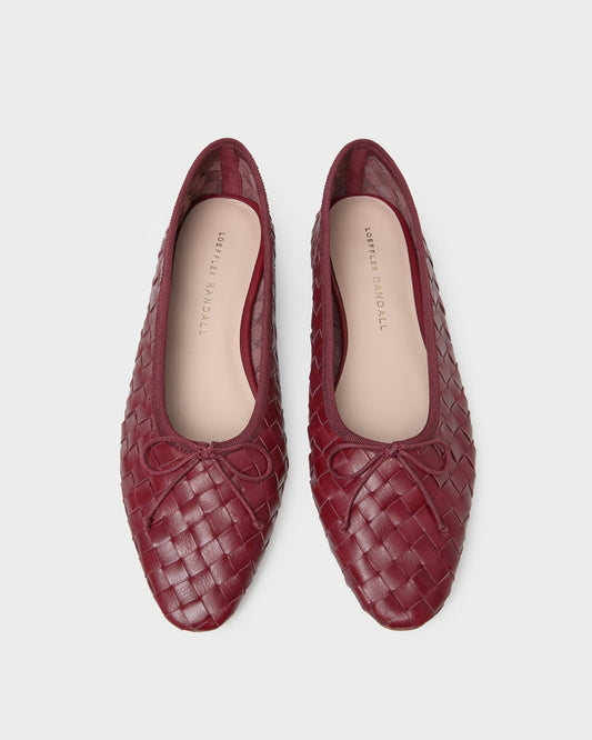 Loeffler Randall Popular | Landry Wine Woven Ballet Flat