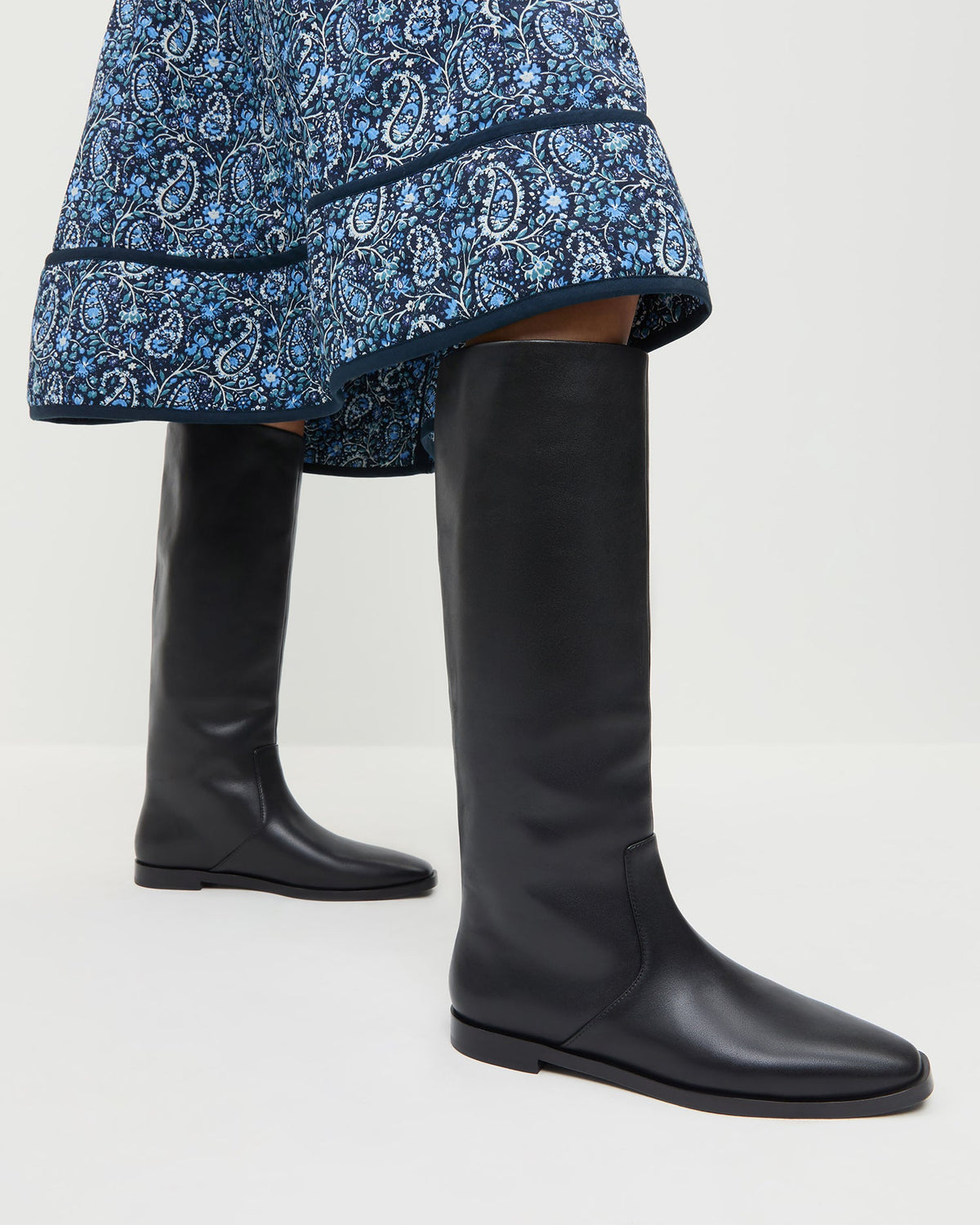 Loeffler Randall Deals | Tilly Black Leather Tall Boot