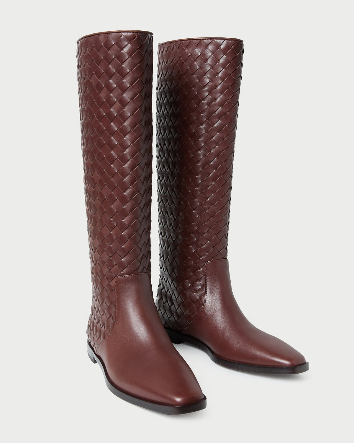 Loeffler Randall Popular | Tilly Espresso Woven Leather Boot