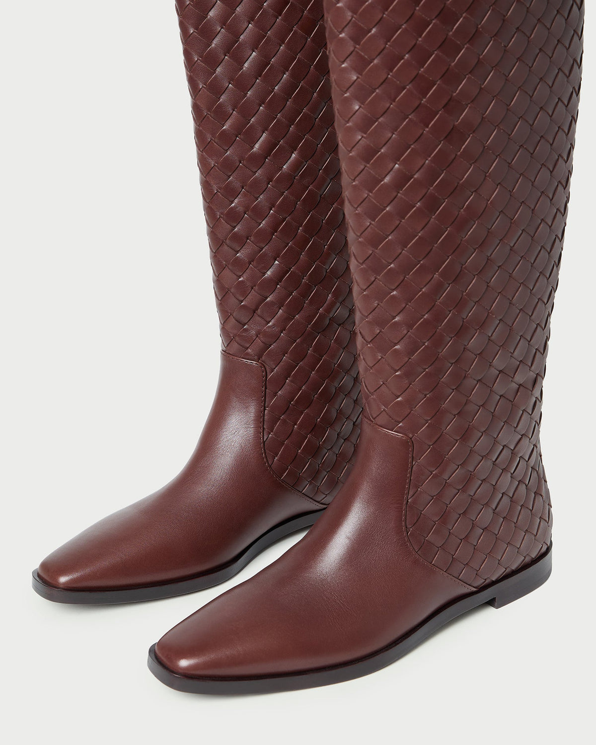 Loeffler Randall Popular | Tilly Espresso Woven Leather Boot