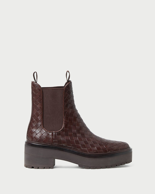Loeffler Randall Best Price | Reggie Espresso Woven Chelsea Boot