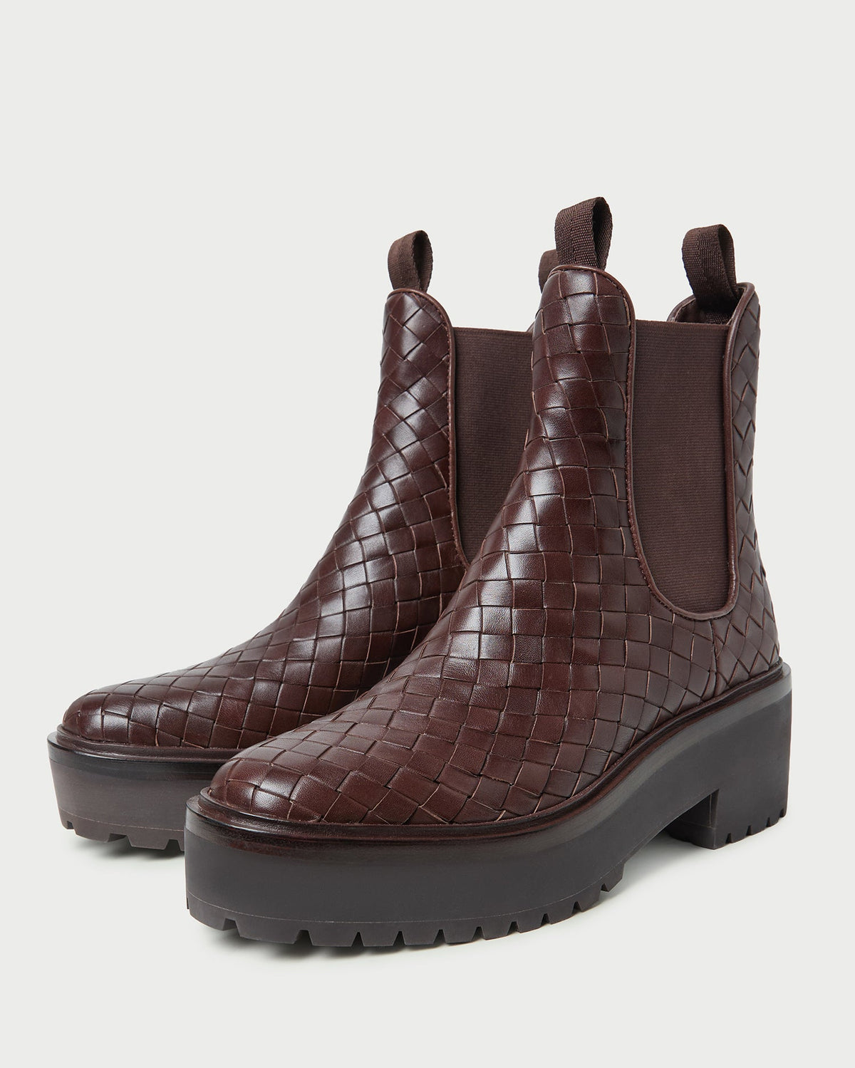 Loeffler Randall Best Price | Reggie Espresso Woven Chelsea Boot