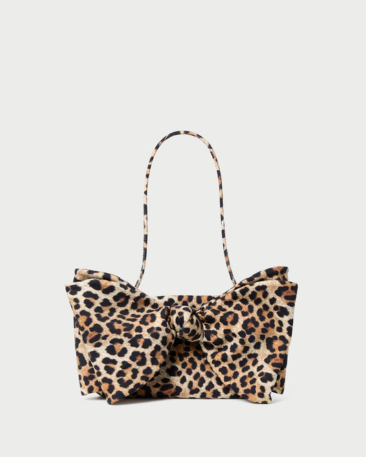 Loeffler Randall Signature | Valerie Leopard Jersey Bow Bag