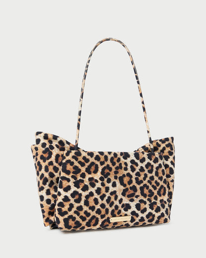 Loeffler Randall Signature | Valerie Leopard Jersey Bow Bag