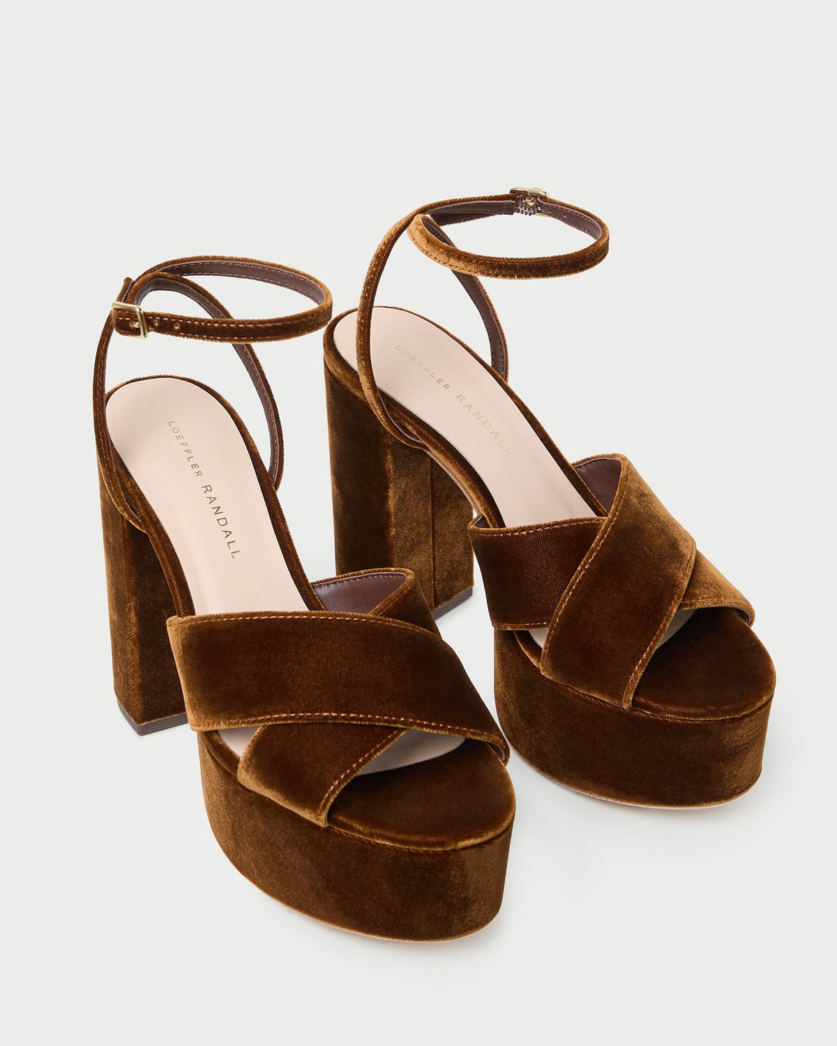 Loeffler Randall Recommended | Loretta Brown Velvet Platform Sandal