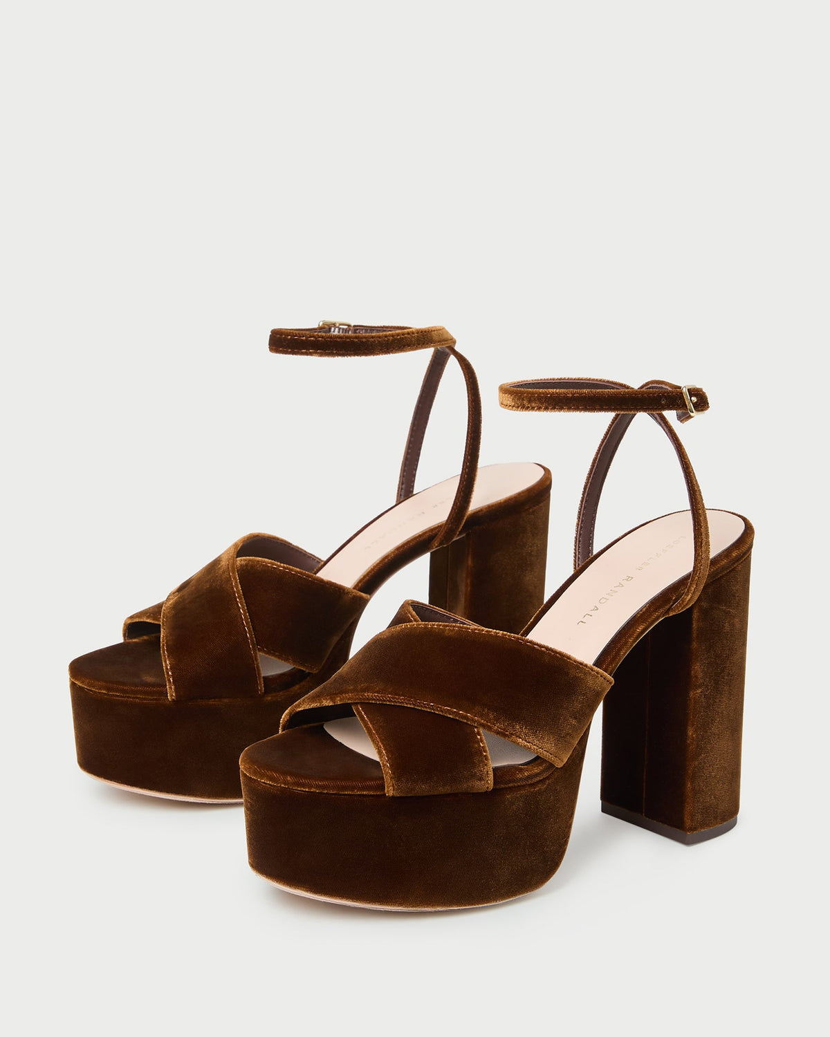 Loeffler Randall Recommended | Loretta Brown Velvet Platform Sandal