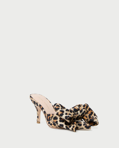 Loeffler Randall Special Offer | Margot Leopard Jersey Bow Mule