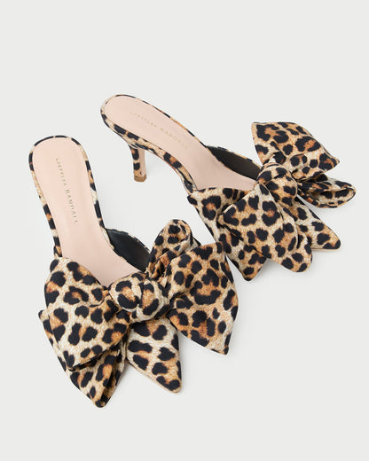 Loeffler Randall Special Offer | Margot Leopard Jersey Bow Mule